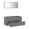 2 Piece Bathroom Furniture Set High Gloss Grey Chipboard 90 Cm