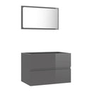 2 Piece Bathroom Furniture Set 60 Cm Chipboard