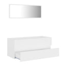 2 Piece Bathroom Furniture Set White Chipboard 1000X385X450 Mm