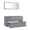 2 Piece Bathroom Furniture Set High Gloss Grey 80Cm Chipboard