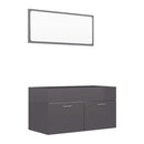 2 Piece Bathroom Furniture Set Chipboard 80Cm
