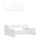 2 Piece Bathroom Furniture Set White Chipboard 1000X385X460 Mm