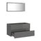 2 Piece Bathroom Furniture Set High Gloss Grey Chipboard 80 Cm
