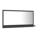 Bathroom Mirror Grey 80Cm Chipboard