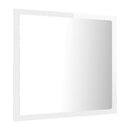 Led Bathroom Mirror High Gloss White 400X85X370 Mm Chipboard