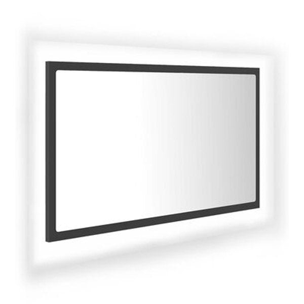 Led Bathroom Mirror Grey 80 Cm Chipboard