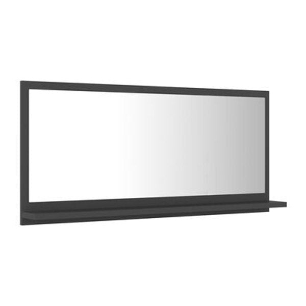 Bathroom Mirror Grey 90Cm Chipboard