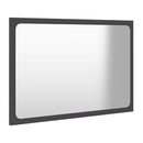 Bathroom Mirror Grey 600X15X370 Mm Chipboard