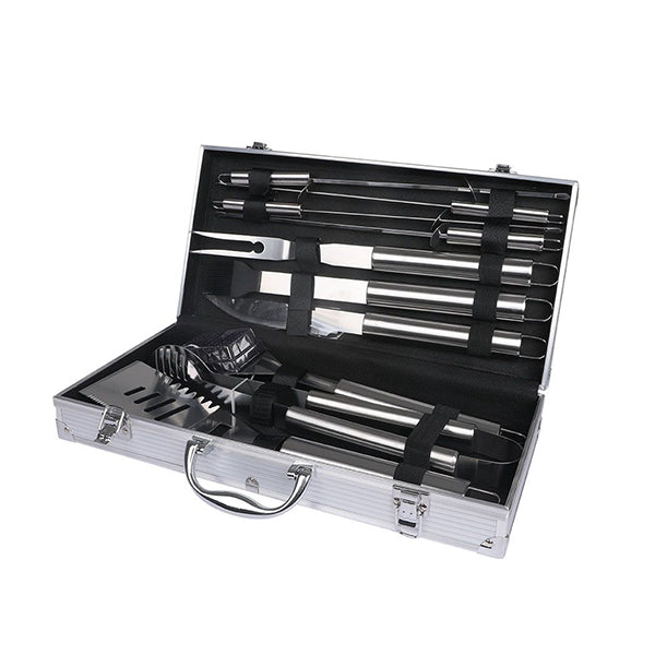 10 Pcs Stainless Steel Bbq Tool Set Outdoor Barbecue Aluminium Grill