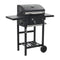 Charcoal Fueled Bbq Grill With Bottom Shelf Black