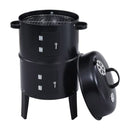 3 In 1 Charcoal Smoker Bbq Grill 40X80 Cm