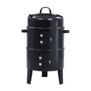 3 In 1 Charcoal Smoker Bbq Grill 40X80 Cm