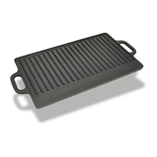 Grill Bbq Barbecue Plate Cast Iron Platter Reversible