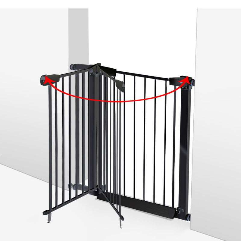 Baby Kids Pet Safety Security Gate Stair Barrier Doors Extension Panels 30Cm Bk