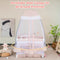 4 in 1 Pack and Play with Detachable Mesh Net and Lockable Wheels Pink