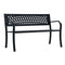 Garden Bench 125 Cm Black Steel With Plastic Backrest