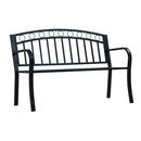 Garden Bench 125 Cm Black Steel