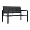 Garden Bench 120 Cm Hdpe Black Wood Look