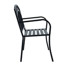 Garden Bench 125 Cm Black Steel