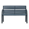 Garden Bench 120 Cm Grey Wood And Steel Frame