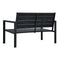 Garden Bench 120 Cm Hdpe Black Wood Look