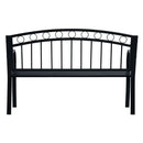 Garden Bench 125 Cm Black Steel