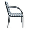 Garden Bench 120 Cm Grey Wood And Steel Frame