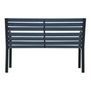 Garden Bench 120 Cm Grey Wood And Steel Frame