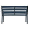 Garden Bench 120 Cm Grey Wood And Steel Frame