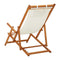 Folding Beach Chair Solid Eucalyptus Wood And Fabric