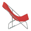 Folding Beach Chairs 2 Pcs Steel And Oxford Fabric Red