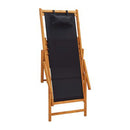 Folding Beach Chair Solid Eucalyptus Wood And Fabric