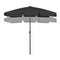Beach Umbrella Black 180X120 Cm