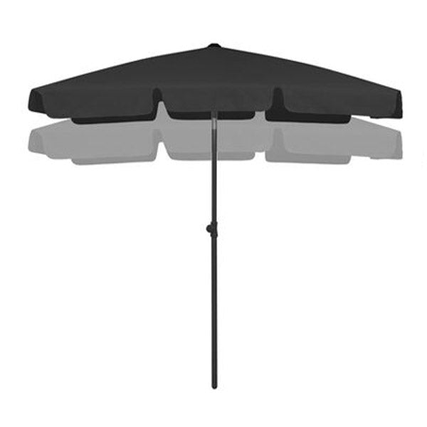 Beach Umbrella Black 180X120 Cm