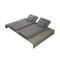 Double Sun Lounger With Cushion Poly Rattan Grey