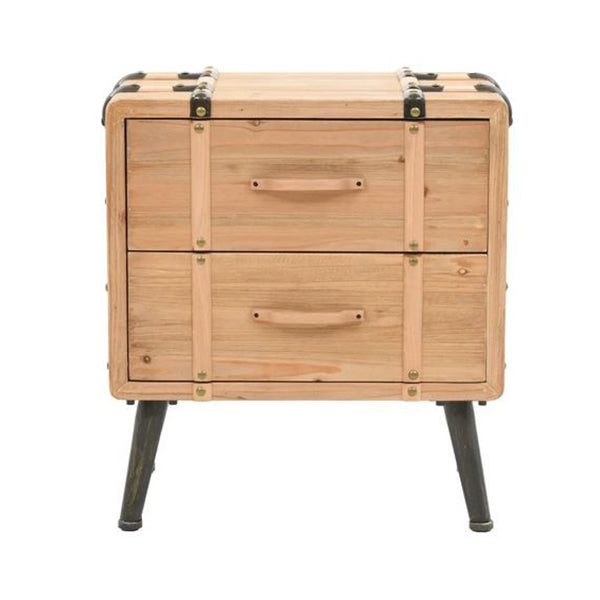 Bedside Cabinet Solid Fir Wood 50X35X57 Cm