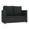 2 Piece Garden Lounge Set With Cushions Poly Rattan Black