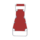 Folding Sun Lounger With Canopy Aluminium