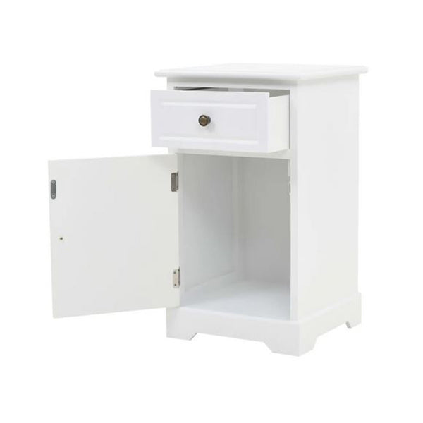 Bedside Cabinet Mdf And Pinewood 35X32X59 Cm