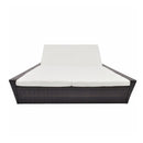 Outdoor Lounge Bed With Cushion Poly Rattan