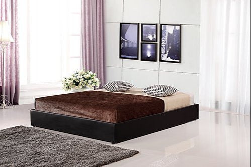 PU Leather Double Bed Ensemble Frame