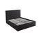 Gas Lift Queen Size Storage Bed Frame Upholstery Fabric Black