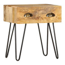 Bedside Cabinet 40X30X50 Cm Solid Mango Wood 2 Drawers