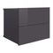 Bedside Cabinet High Gloss Grey 40X30X30 Cm Chipboard