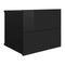 Bedside Cabinet High Gloss Black 40X30X30 Cm Chipboard
