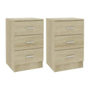 Bedside Cabinets 2 Pcs Sonoma Oak 38X35X56 Cm Chipboard