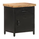 Bedside Cabinet 40X30X52 Cm Rough Mango Wood