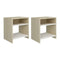 Bedside Cabinets 2 Pcs White And Sonoma Oak 40X30X40 Cm Chipboard