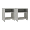 Bedside Cabinets 2 Pcs Concrete Grey Chipboard 40X30X40 Cm