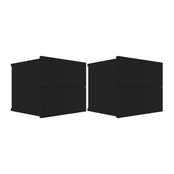 Bedside Cabinets 2 Pcs Black 40X30X30 Cm Chipboard